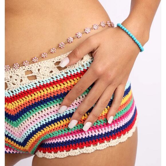 Emma Pills - Violet Addiction Daisy Belt in Gold & Purple - Picture 5 of 5